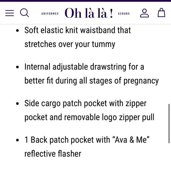 Black Maternity Scrub Pants ✨Host Pick✨ - Picture 2 of 10